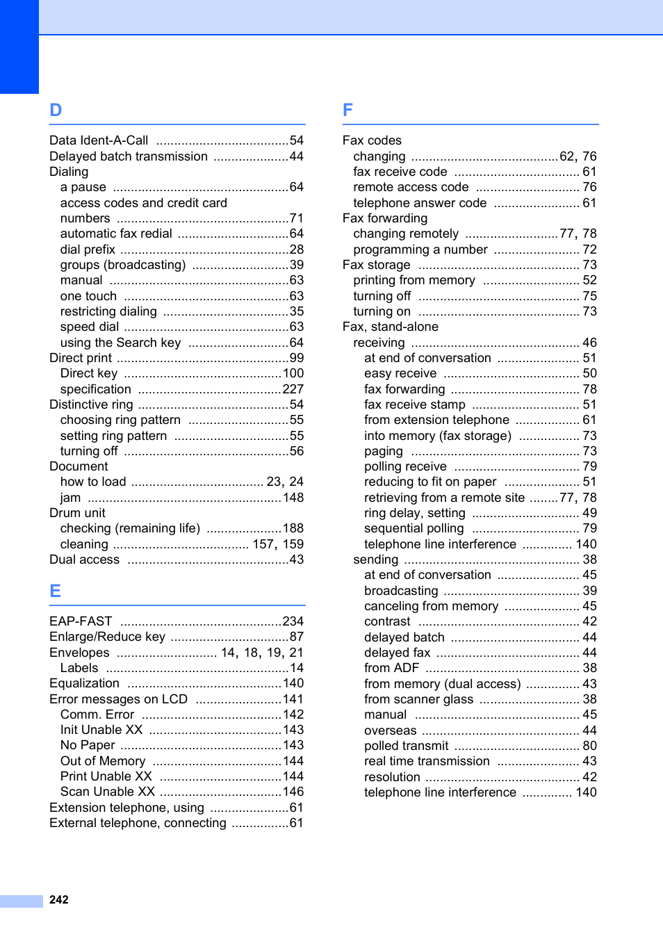 Brother MFC-9120CN User Manual | Page 258 / 264