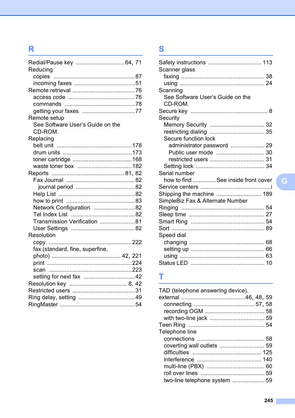 Brother MFC-9120CN User Manual | Page 261 / 264