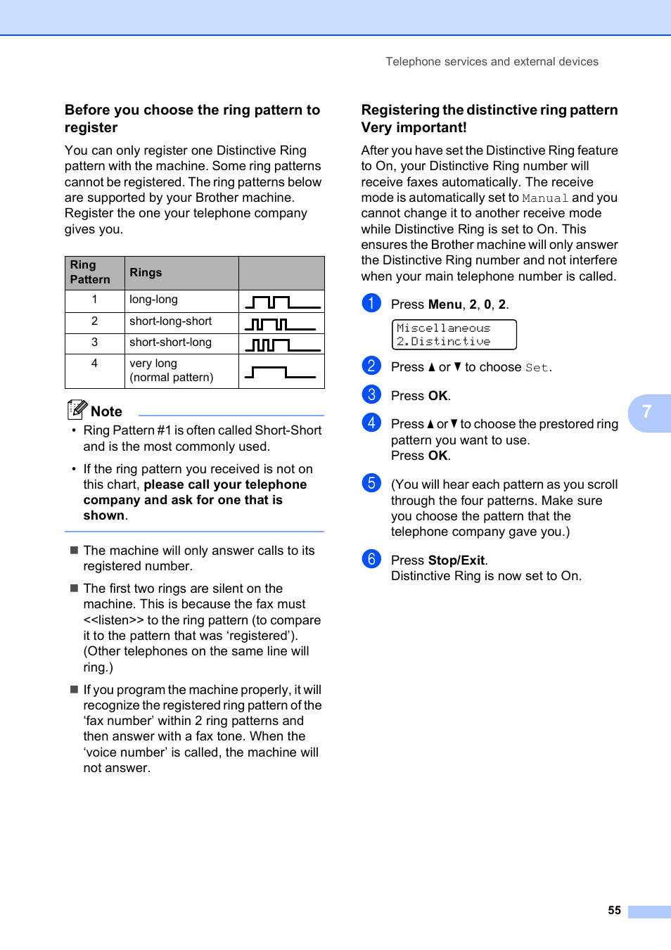 Before you choose the ring pattern to register | Brother MFC-9120CN User Manual | Page 71 / 264
