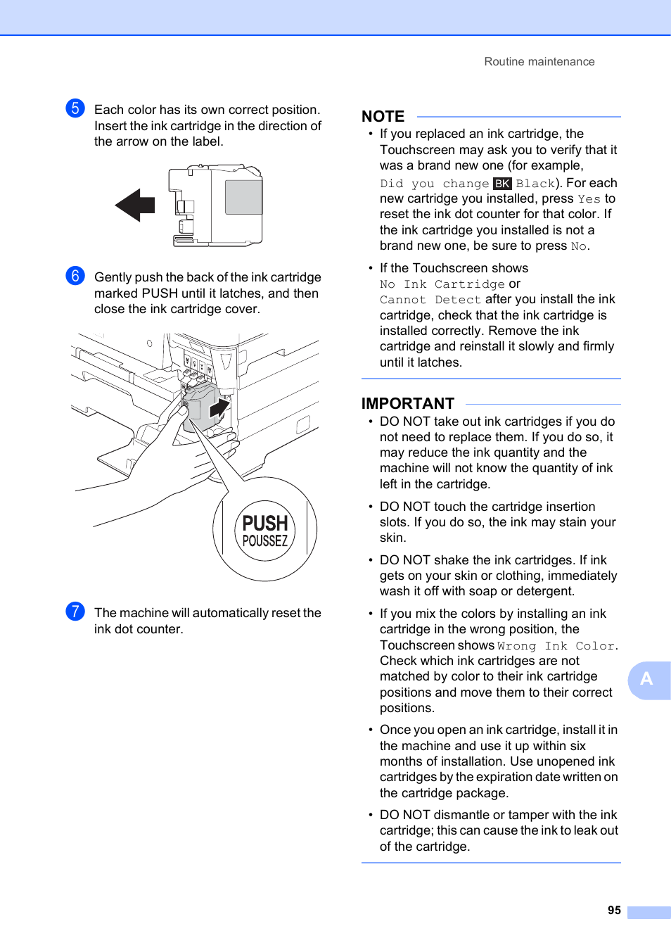 Important | Brother MFC-J6720DW User Manual | Page 109 / 219