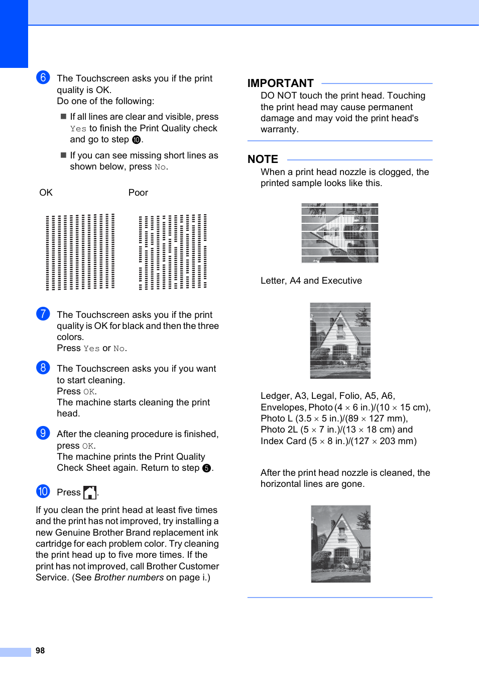 Important | Brother MFC-J6720DW User Manual | Page 112 / 219