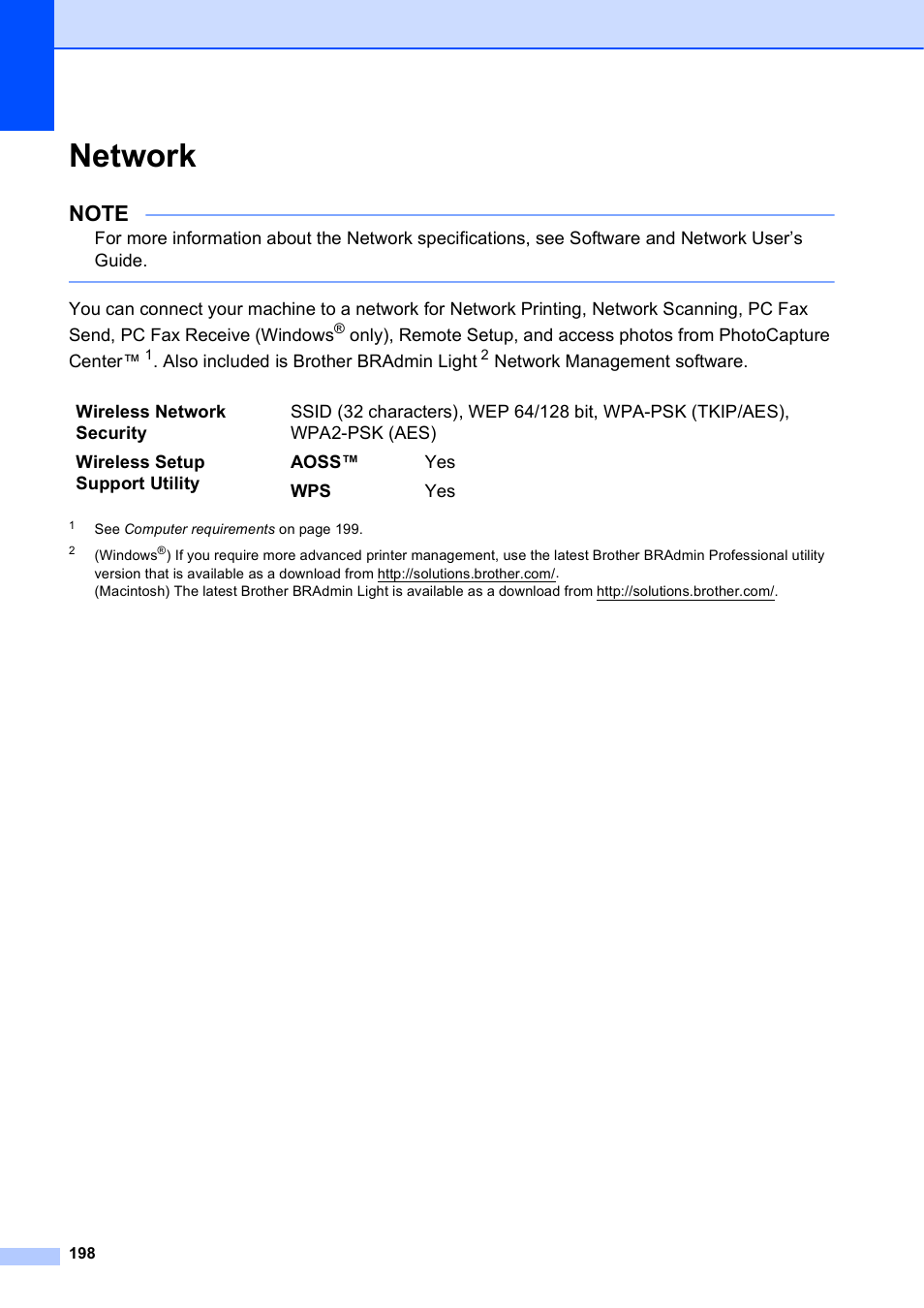 Network | Brother MFC-J6720DW User Manual | Page 212 / 219