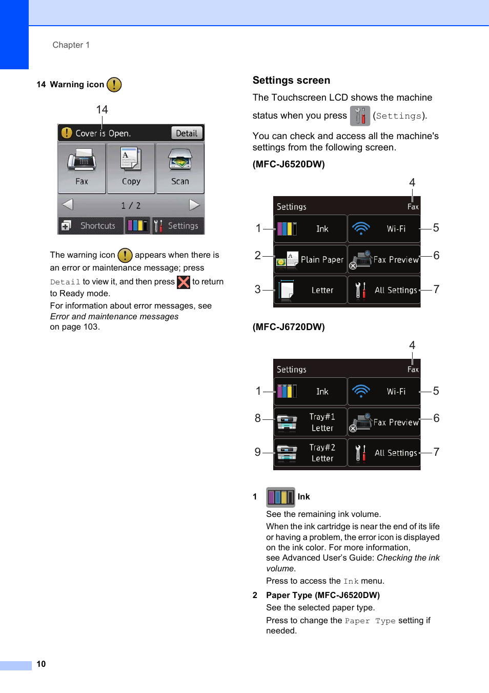 Brother MFC-J6720DW User Manual | Page 24 / 219