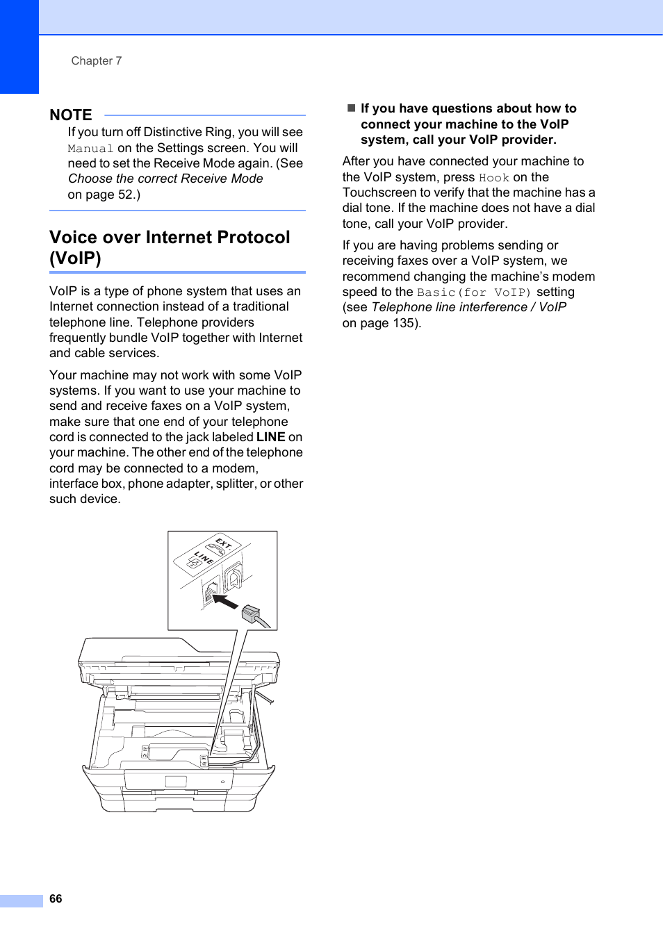 Voice over internet protocol (voip) | Brother MFC-J6720DW User Manual | Page 80 / 219