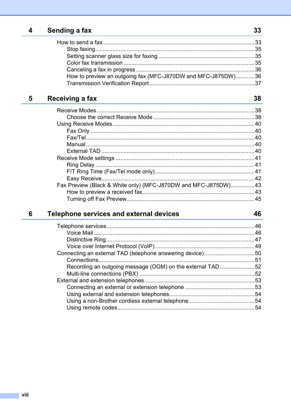 Brother MFC-J650DW User Manual | Page 10 / 203