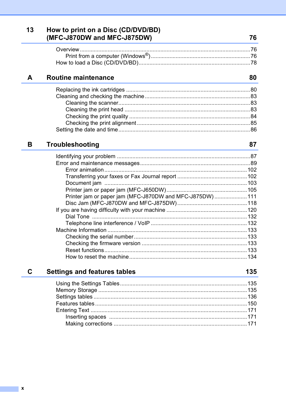 Brother MFC-J650DW User Manual | Page 12 / 203