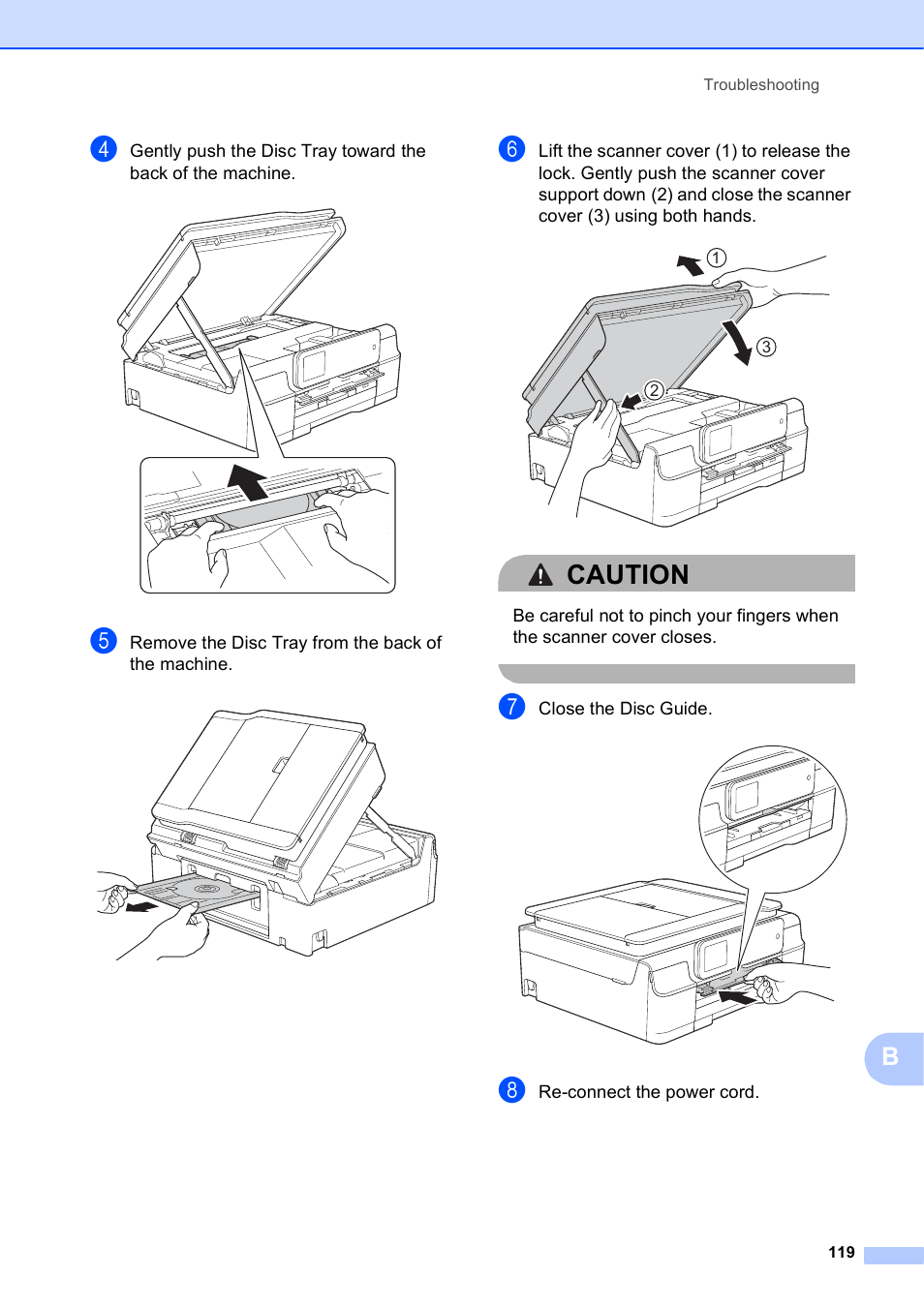 Caution | Brother MFC-J650DW User Manual | Page 133 / 203