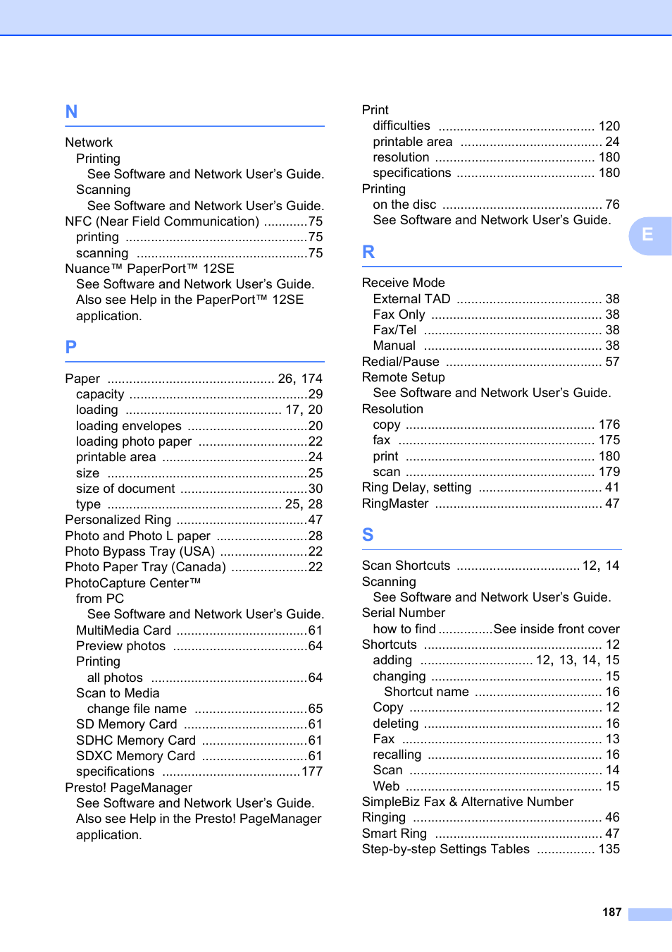 Brother MFC-J650DW User Manual | Page 201 / 203