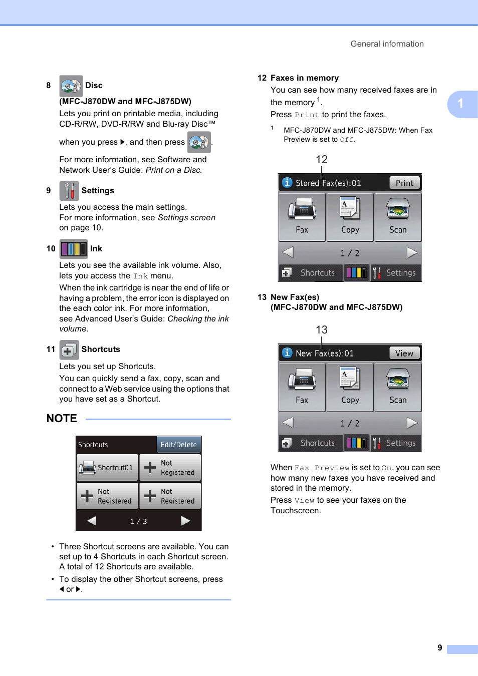 Brother MFC-J650DW User Manual | Page 23 / 203