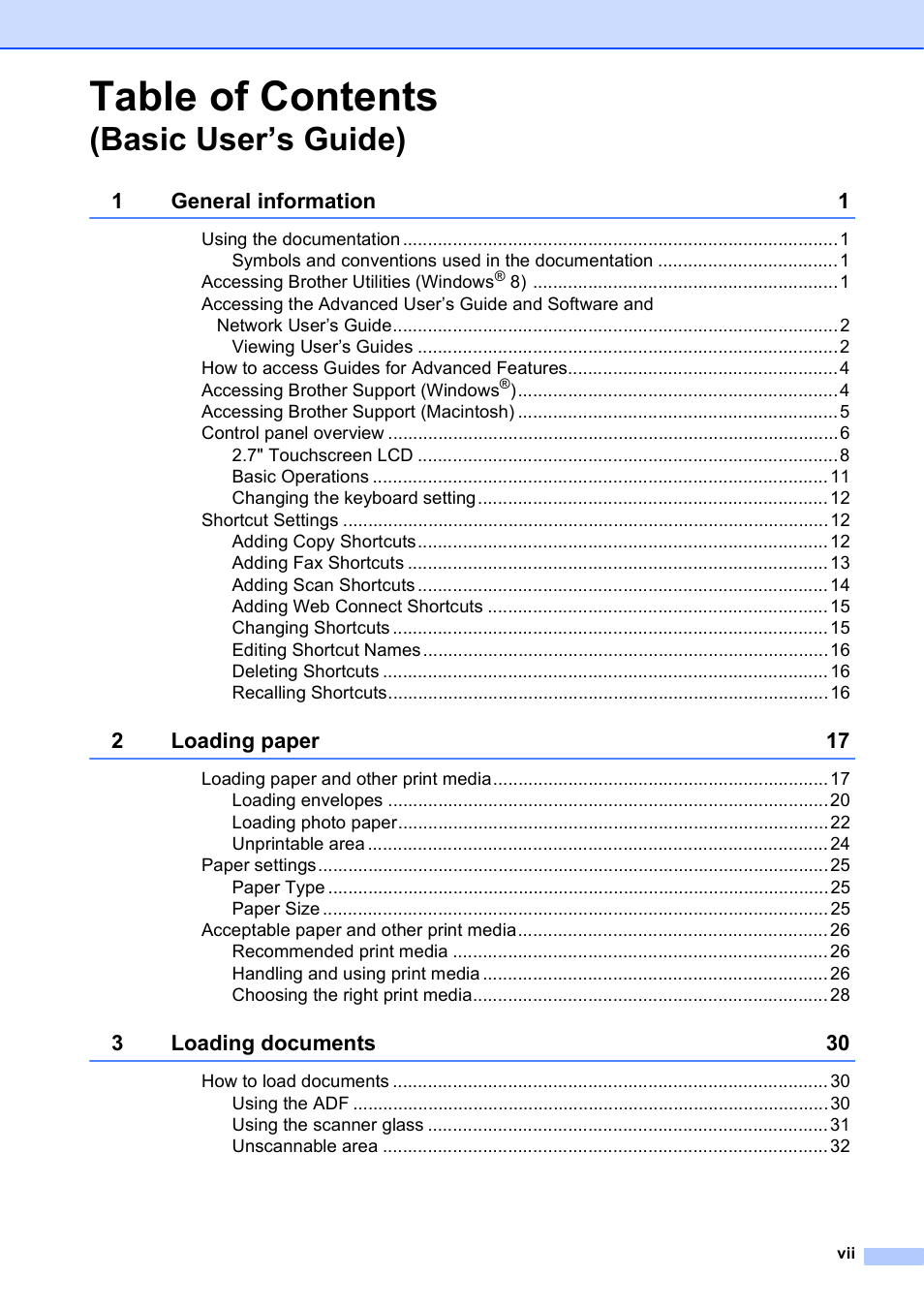 Brother MFC-J650DW User Manual | Page 9 / 203