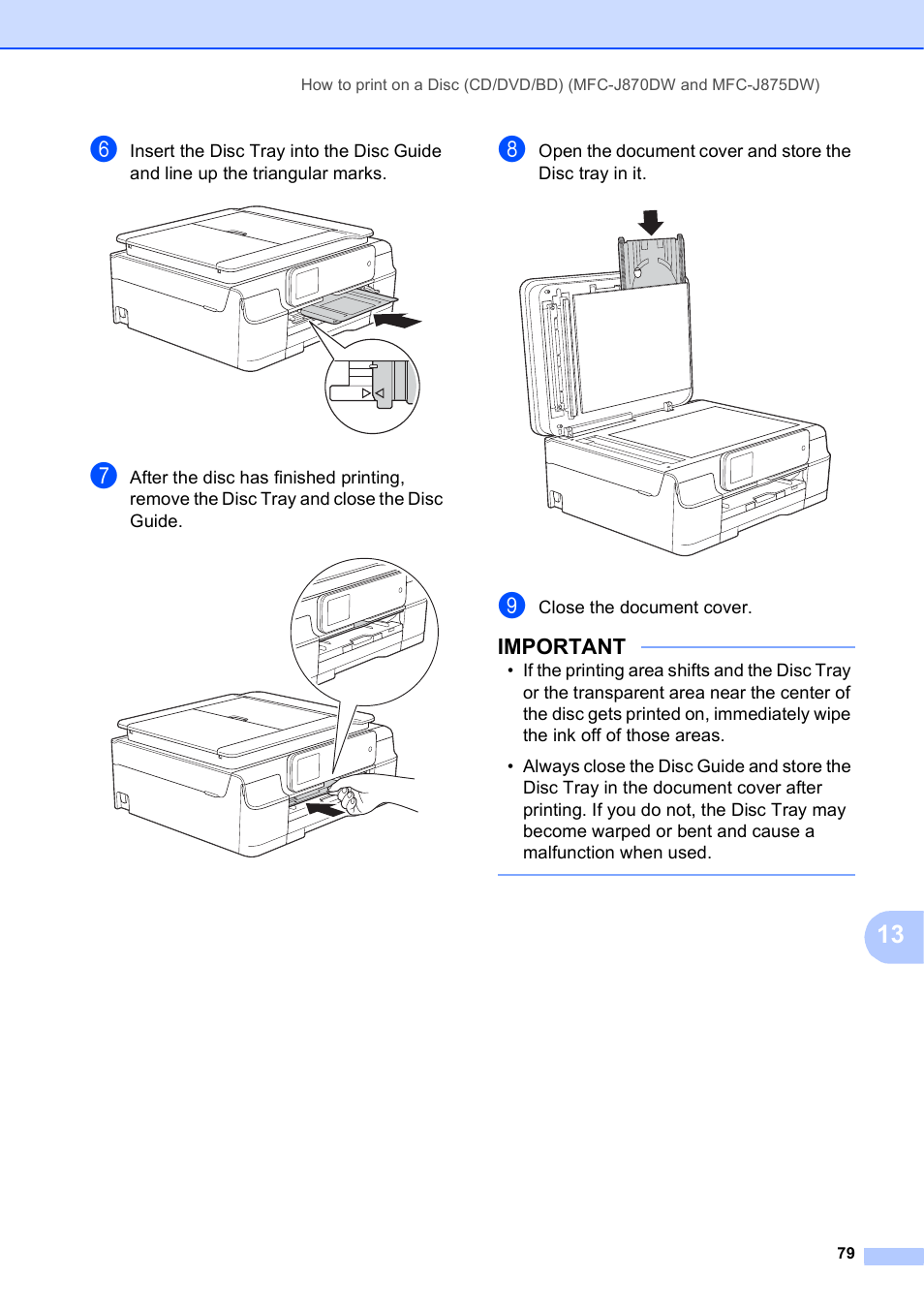 Important | Brother MFC-J650DW User Manual | Page 93 / 203