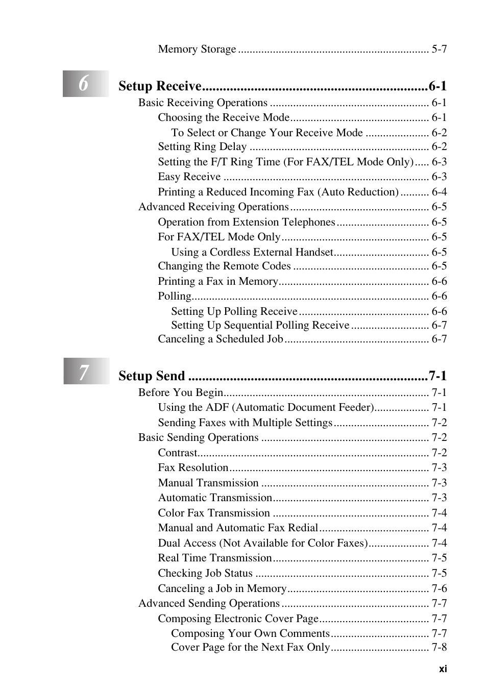 Brother FAX-1800C User Manual | Page 13 / 144
