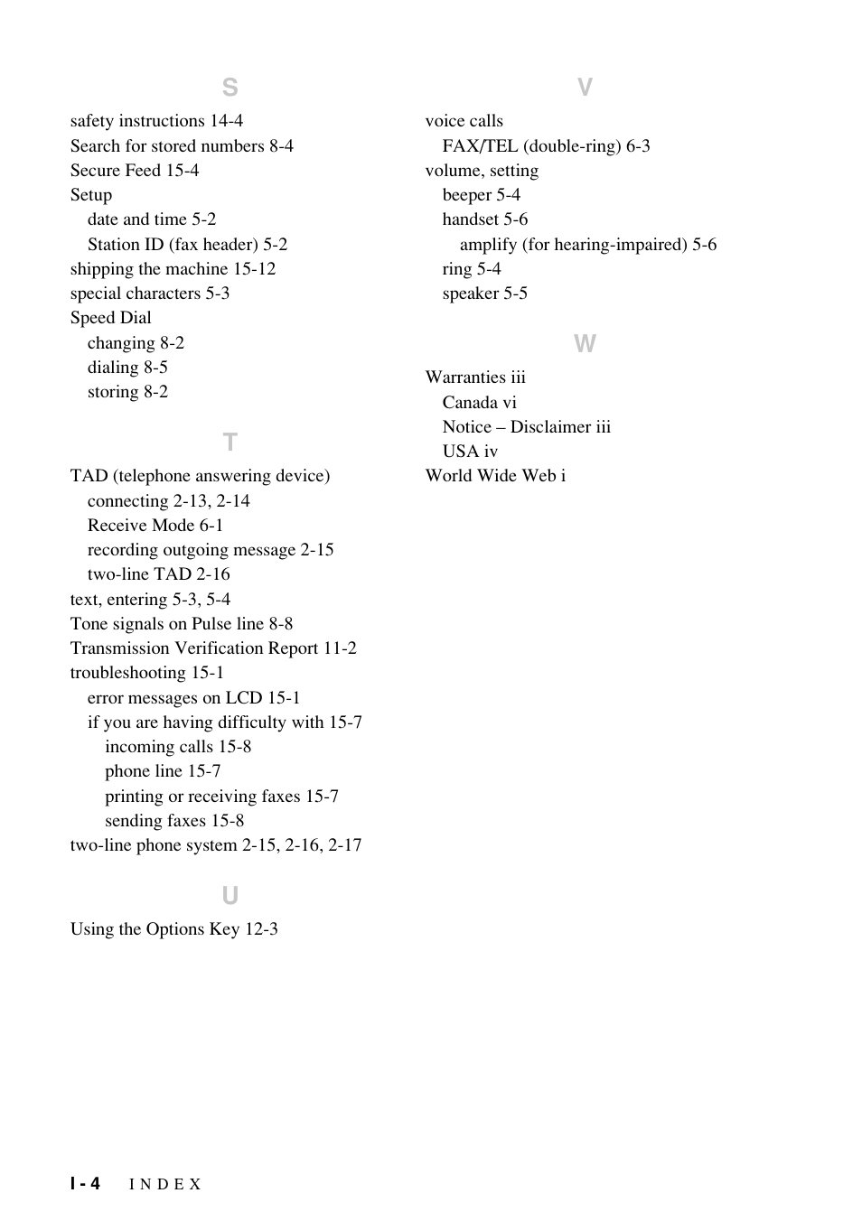 Brother FAX-1800C User Manual | Page 140 / 144