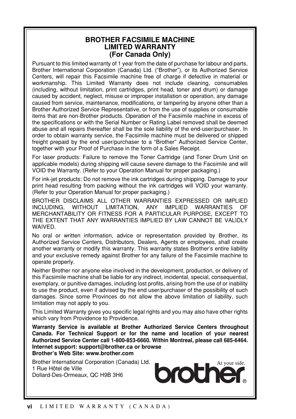 Brother FAX-1800C User Manual | Page 8 / 144