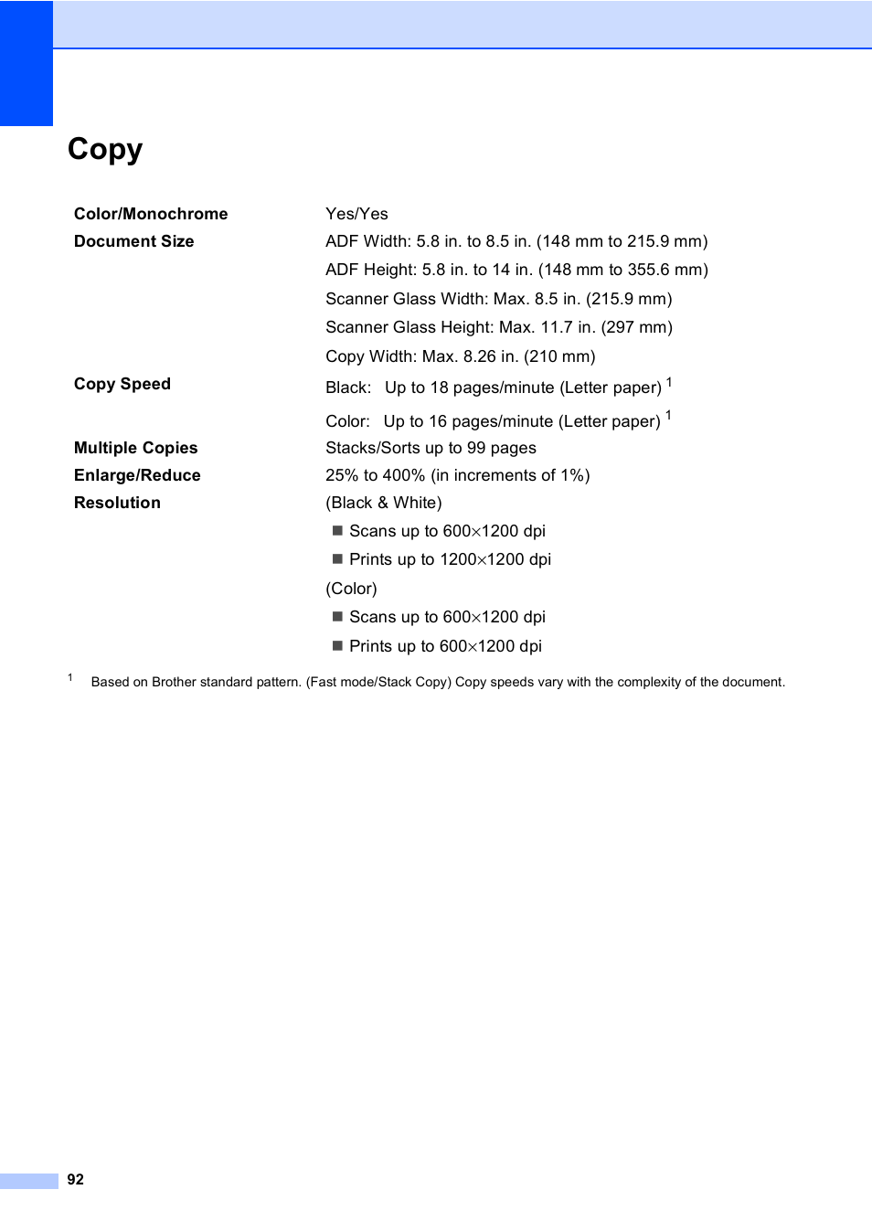 Copy | Brother DCP-330C User Manual | Page 104 / 116