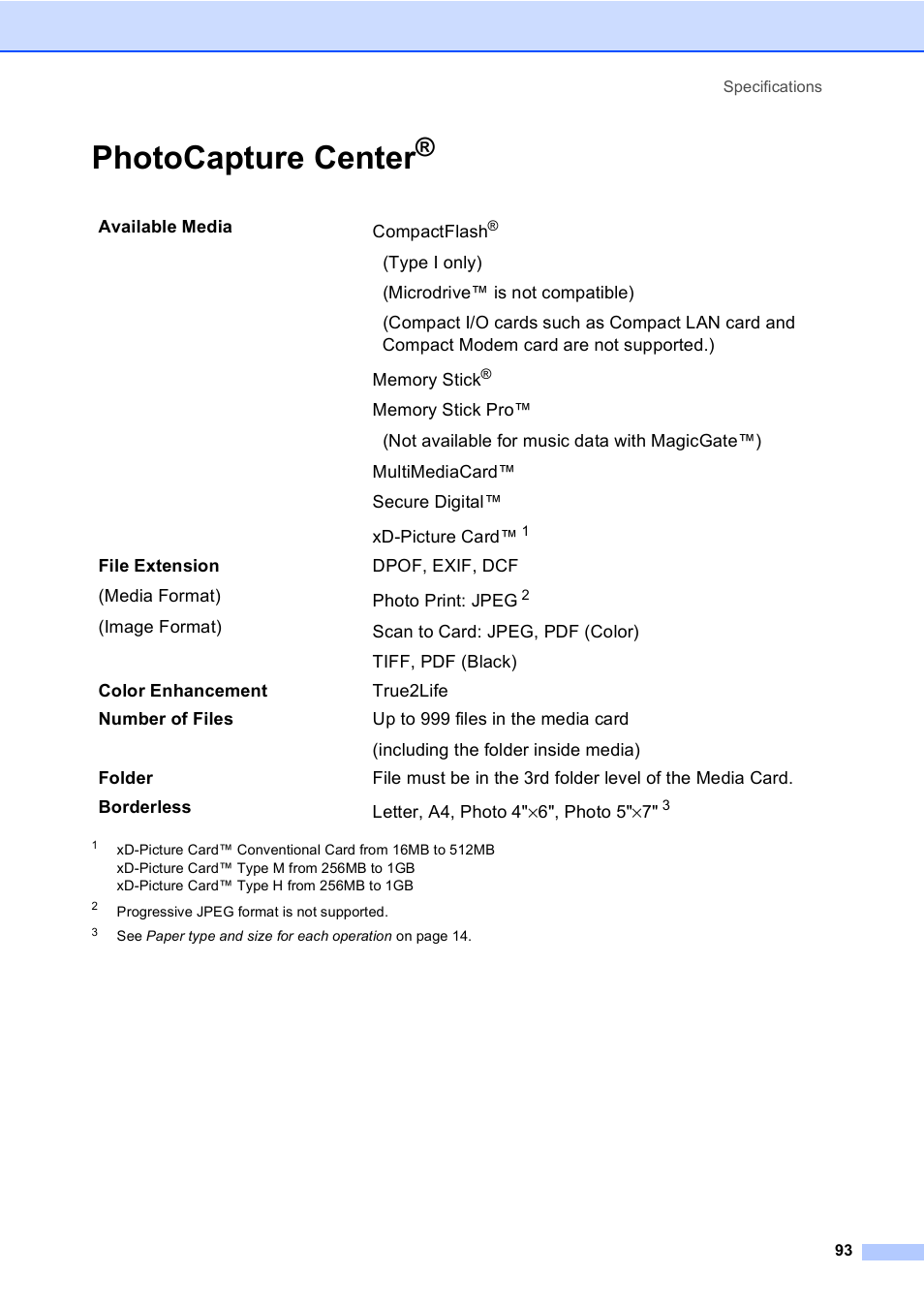Photocapture center | Brother DCP-330C User Manual | Page 105 / 116