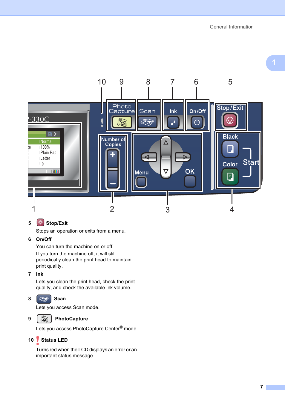Brother DCP-330C User Manual | Page 19 / 116
