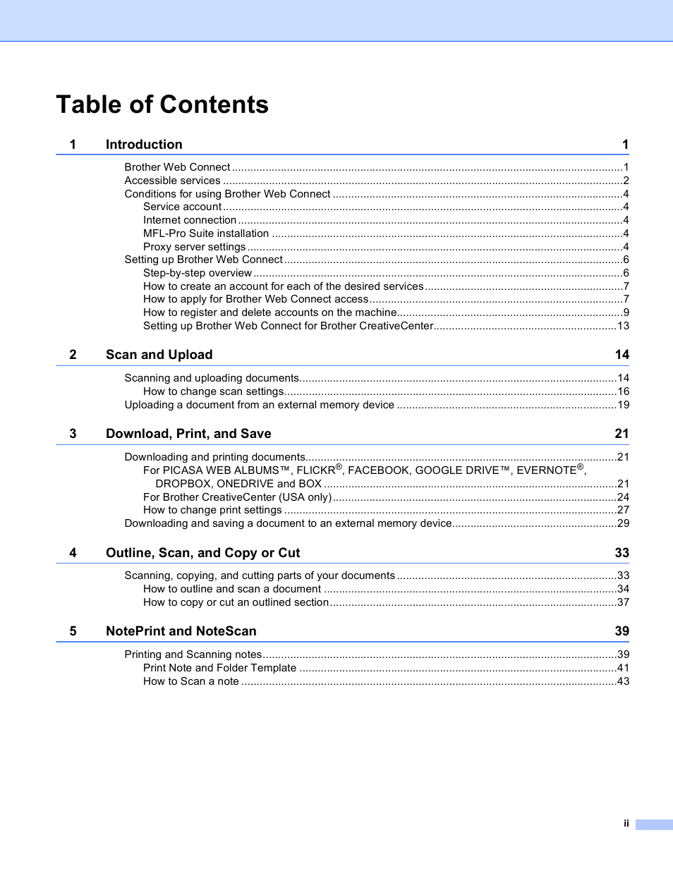 Brother MFC-J6520DW User Manual | Page 3 / 56