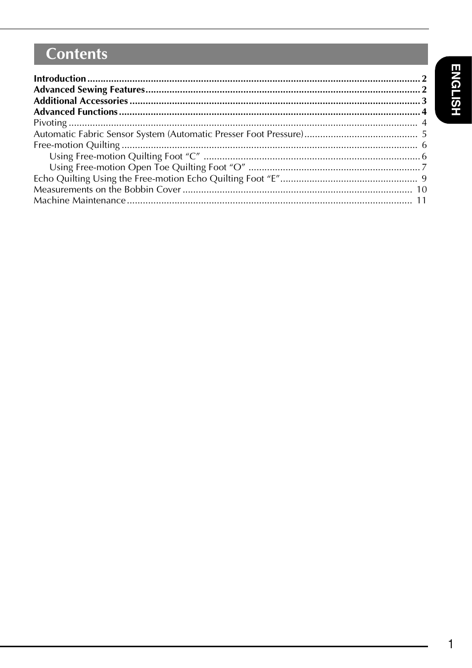 Brother Innov-is 2800D User Manual | Page 3 / 40