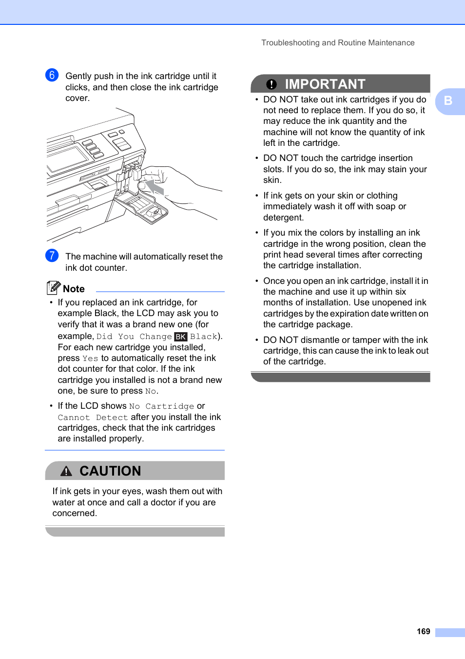 Caution, Important | Brother MFC 6890CDW User Manual | Page 185 / 248