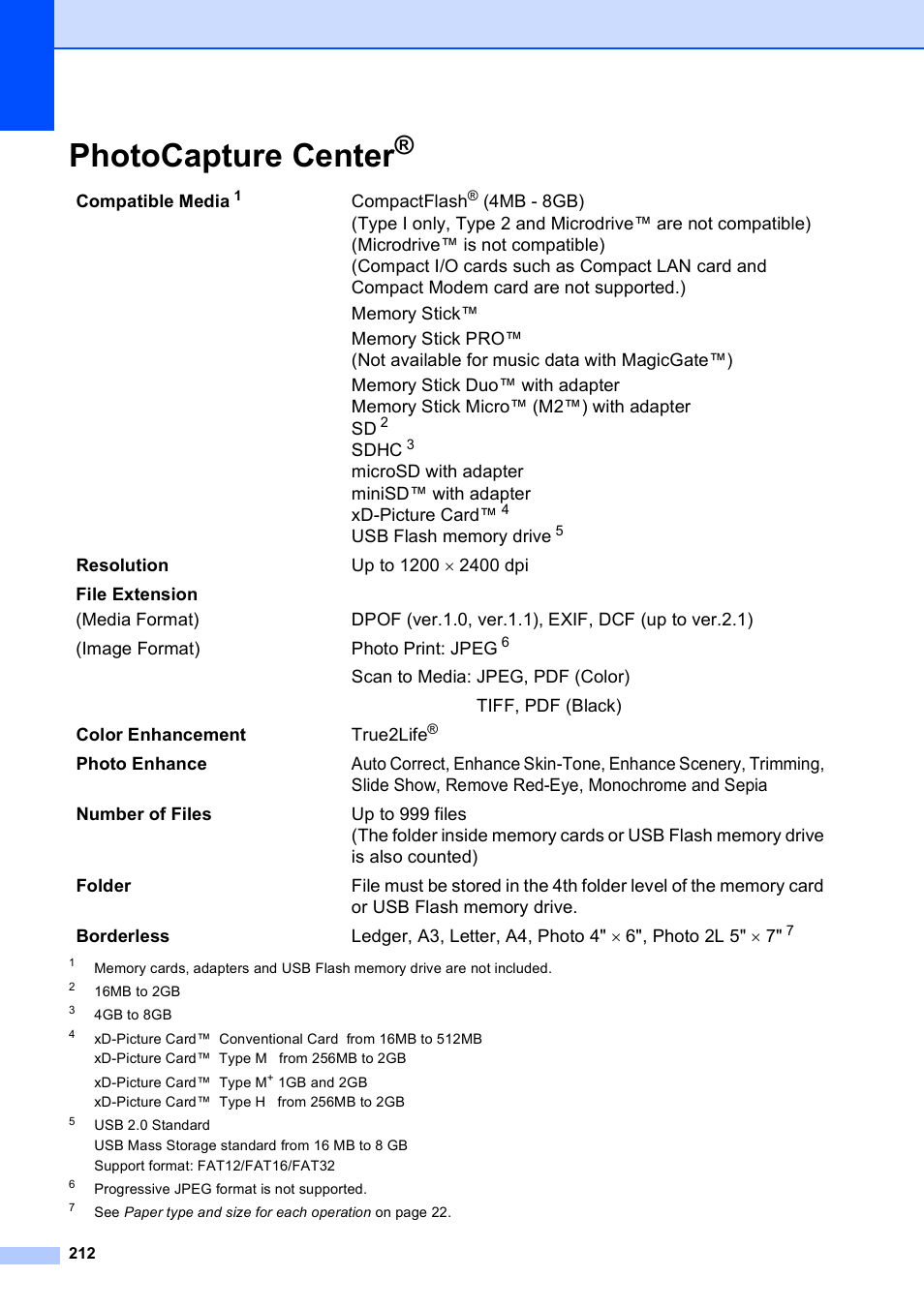 Photocapture center | Brother MFC 6890CDW User Manual | Page 228 / 248