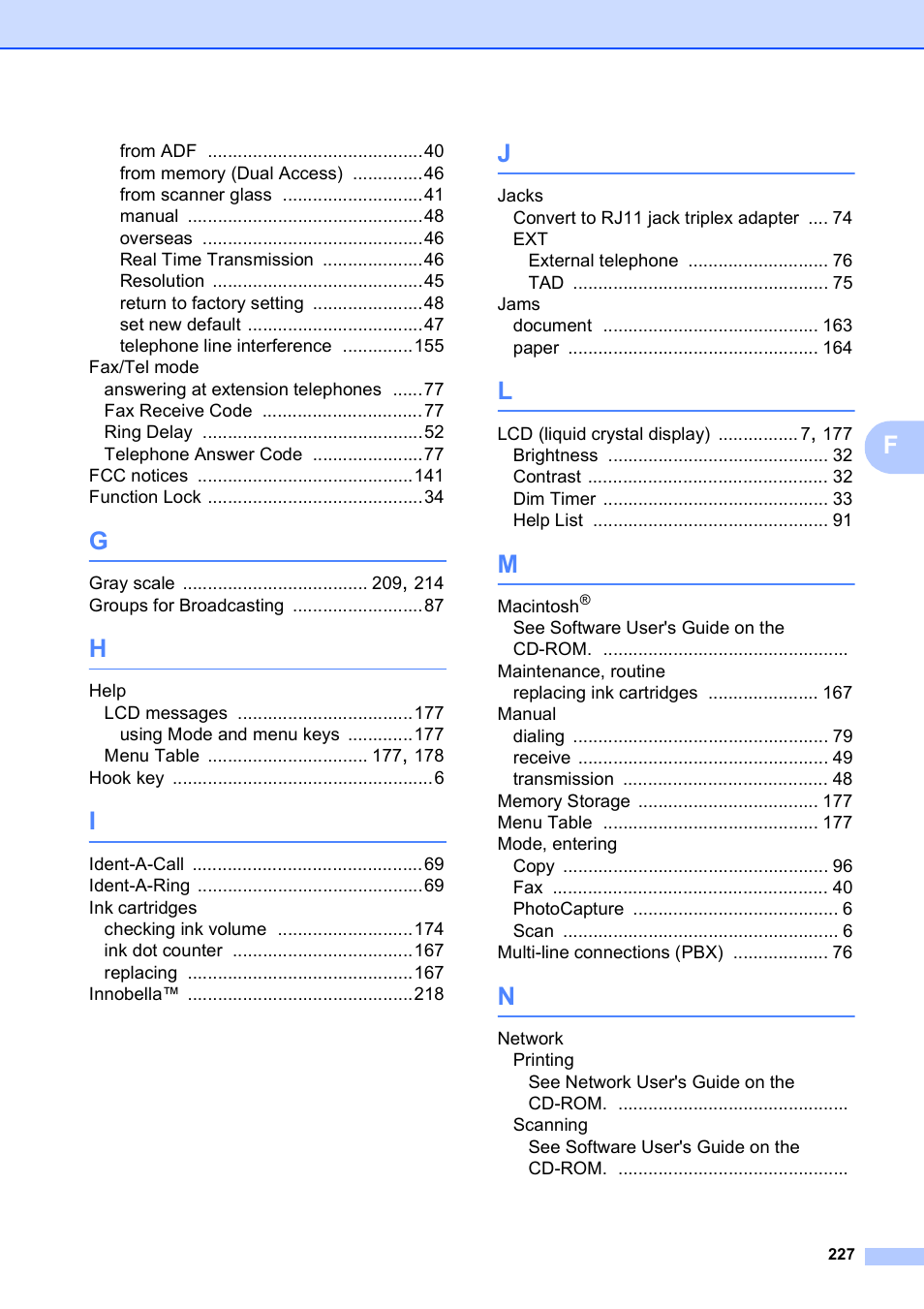 Brother MFC 6890CDW User Manual | Page 243 / 248