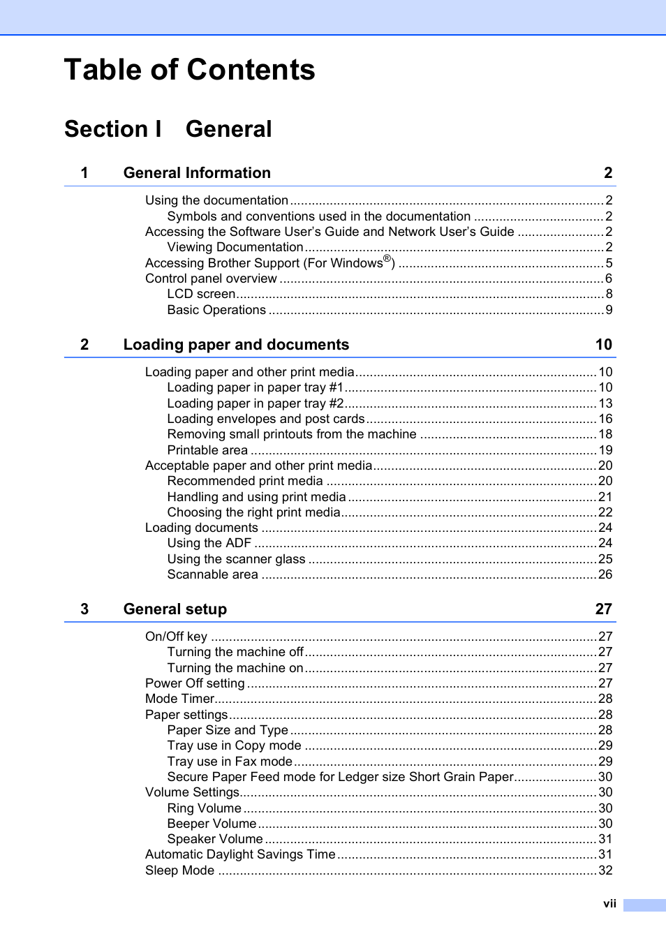 Brother MFC 6890CDW User Manual | Page 9 / 248