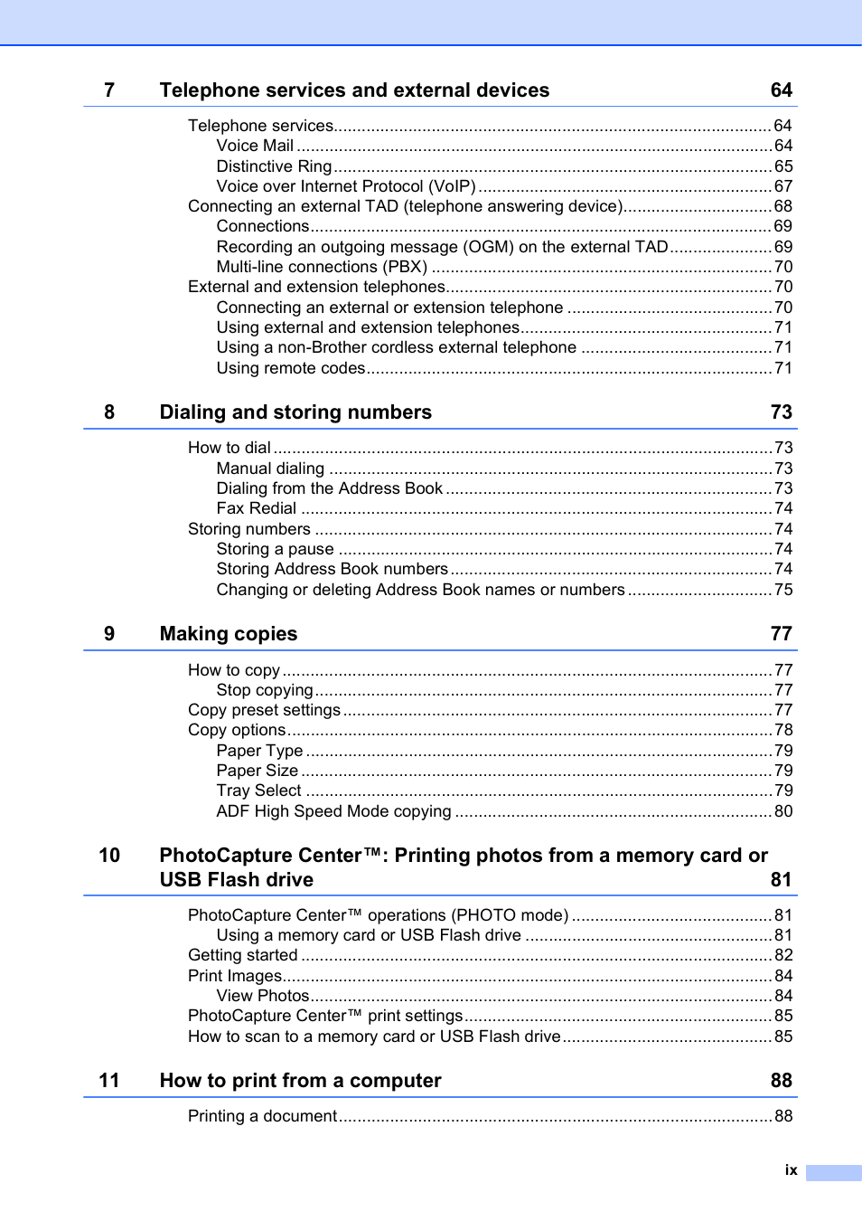 Brother MFC-J6920DW User Manual | Page 11 / 223