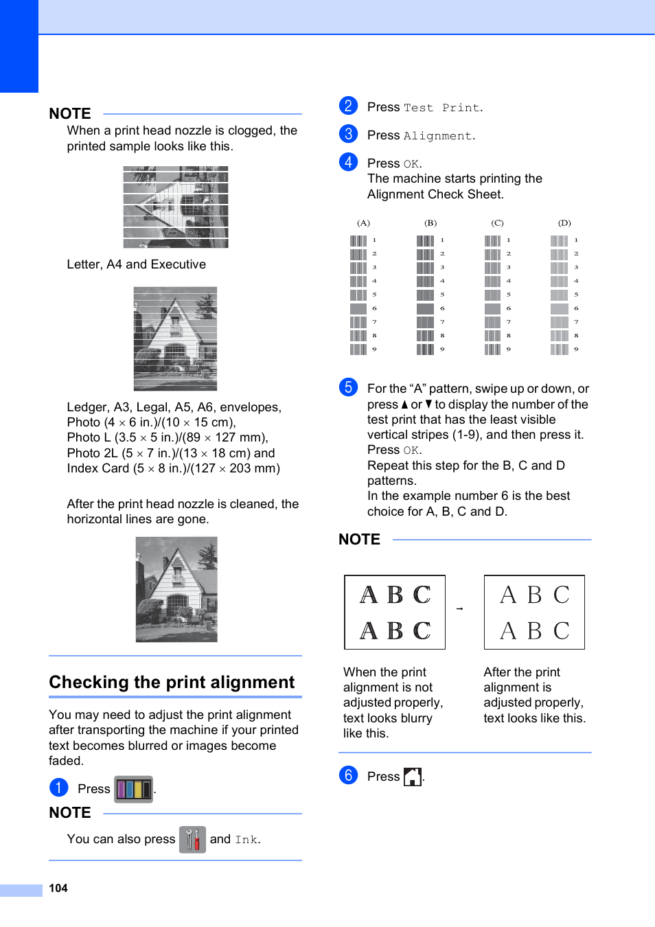 Checking the print alignment | Brother MFC-J6920DW User Manual | Page 118 / 223