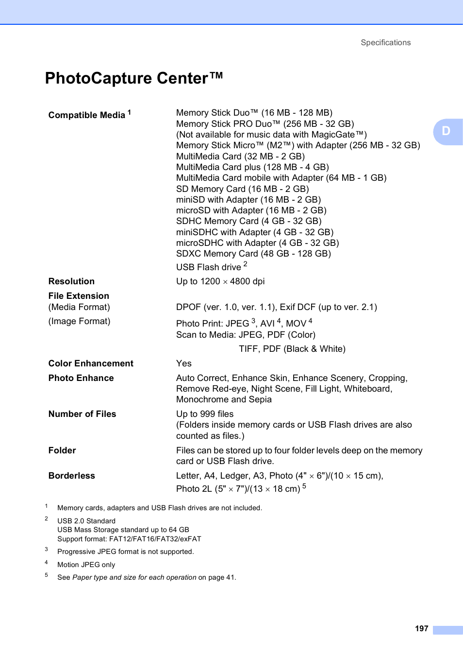 Photocapture center | Brother MFC-J6920DW User Manual | Page 211 / 223