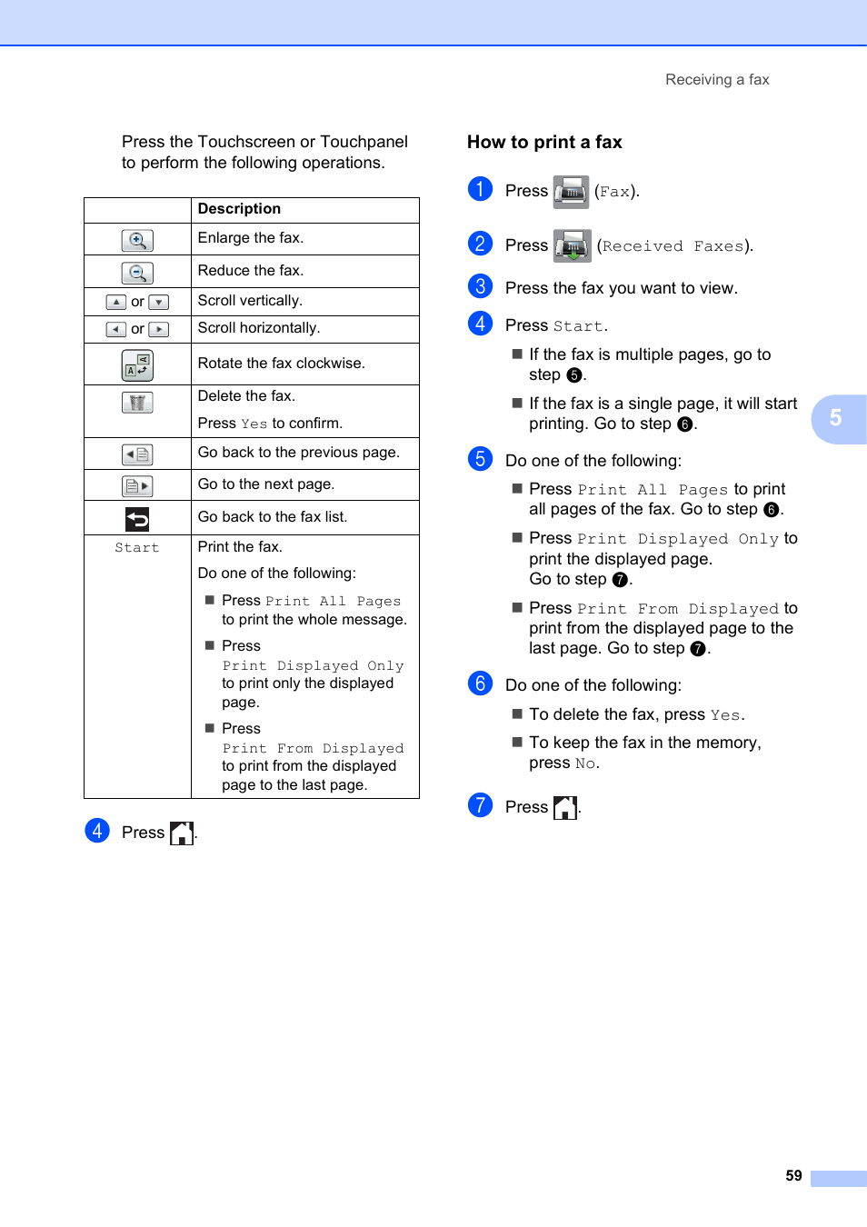 How to print a fax | Brother MFC-J6920DW User Manual | Page 73 / 223