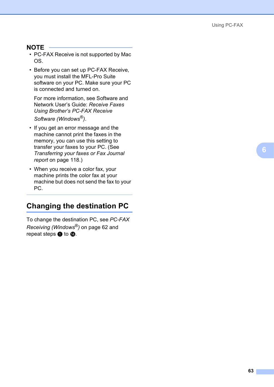 Changing the destination pc | Brother MFC-J6920DW User Manual | Page 77 / 223