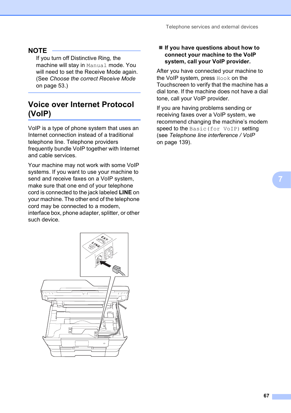Voice over internet protocol (voip) | Brother MFC-J6920DW User Manual | Page 81 / 223