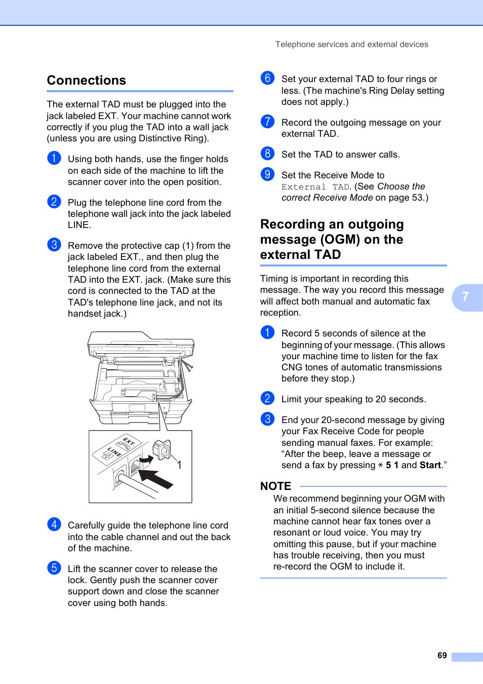Connections, 7connections | Brother MFC-J6920DW User Manual | Page 83 / 223