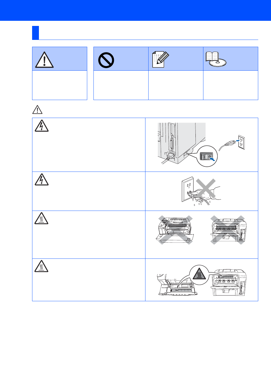 To use the printer safely, Safety precautions | Brother HL-6050DN User Manual | Page 3 / 37