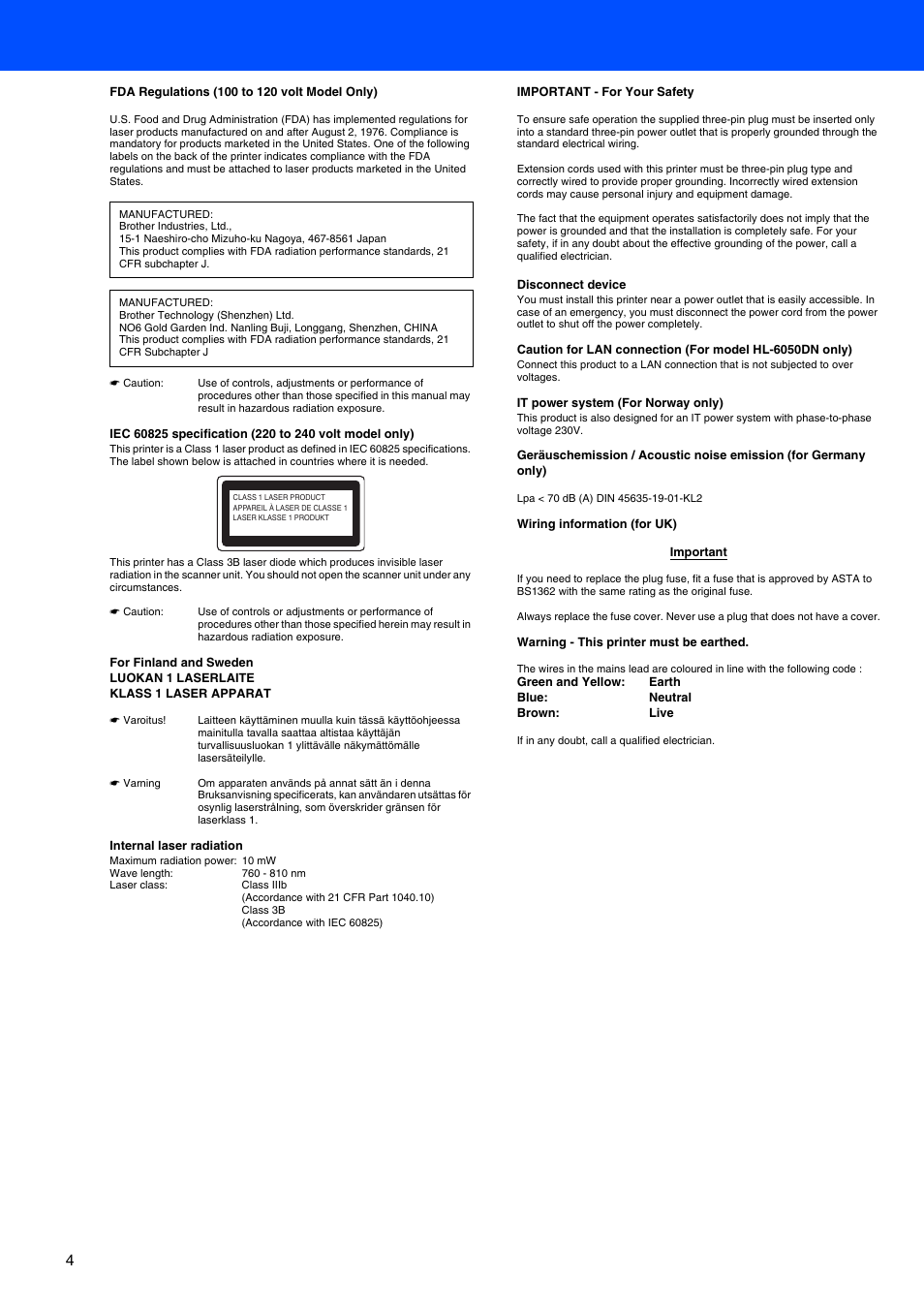 Brother HL-6050DN User Manual | Page 5 / 37