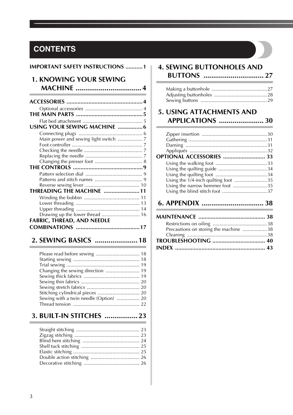 Brother LX2500 User Manual | Page 4 / 92