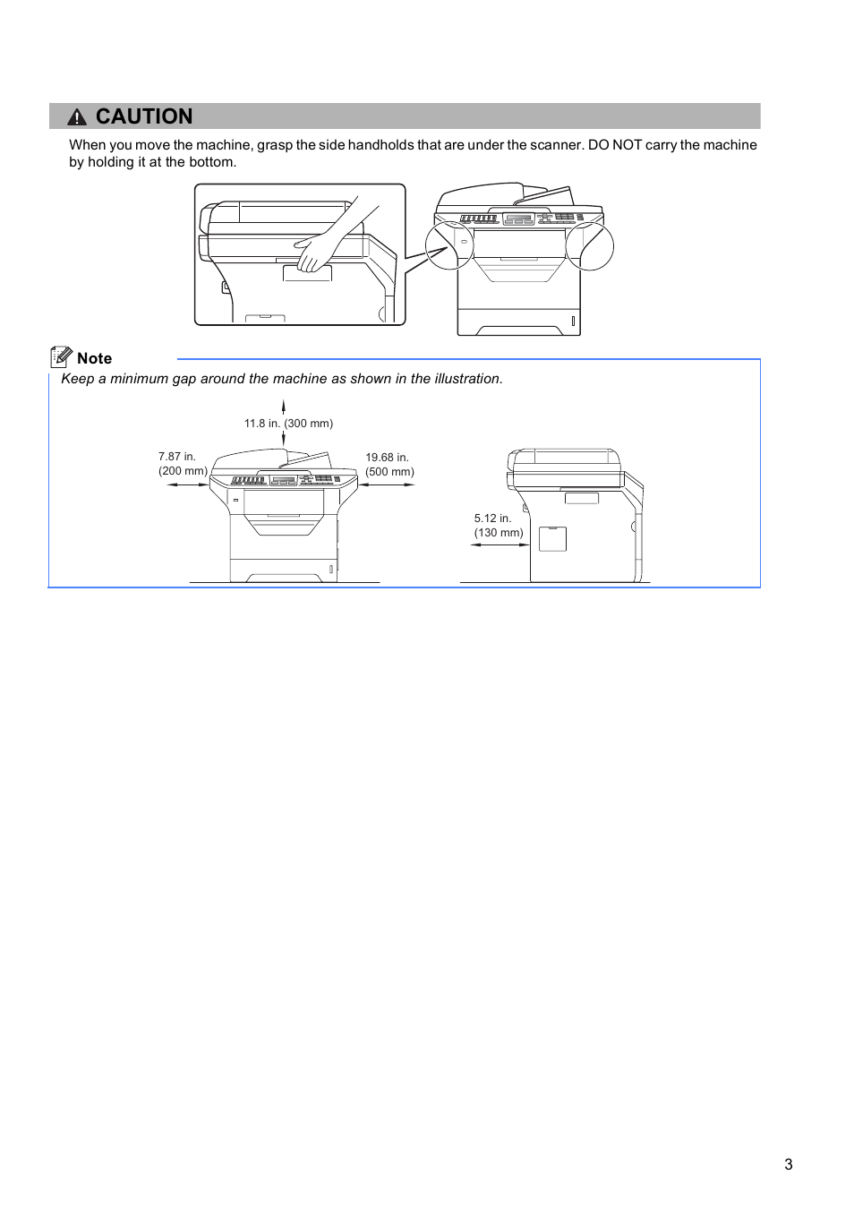 Caution | Brother MFC-8690DW User Manual | Page 3 / 48