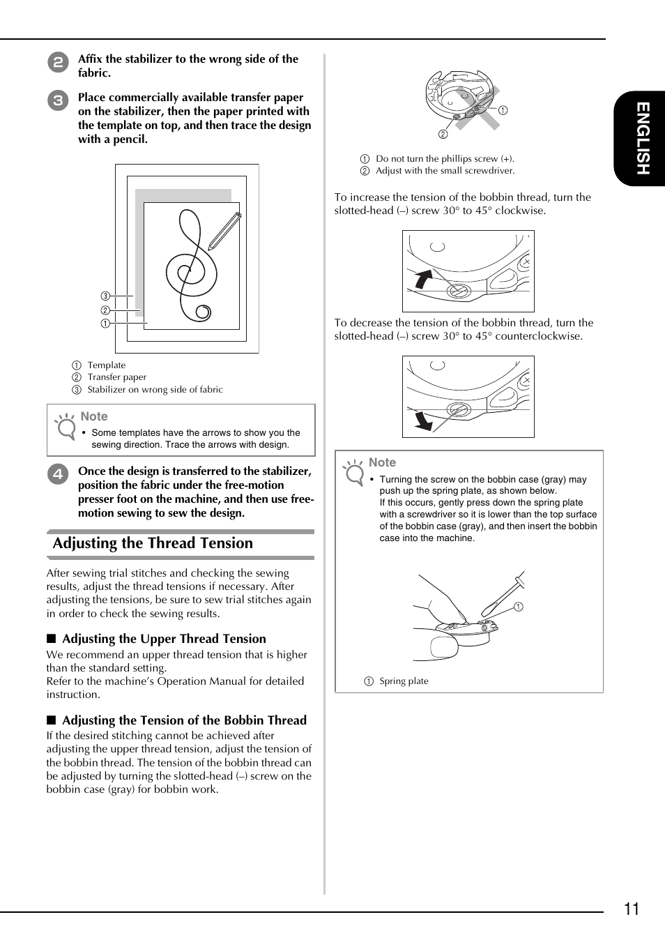 11 en gl is h, Adjusting the thread tension | Brother Innov-is 4750D User Manual | Page 13 / 88