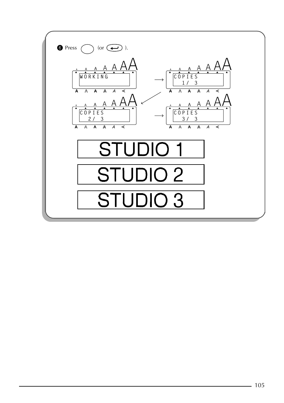 Press (or ) | Brother PT-2410 User Manual | Page 109 / 202