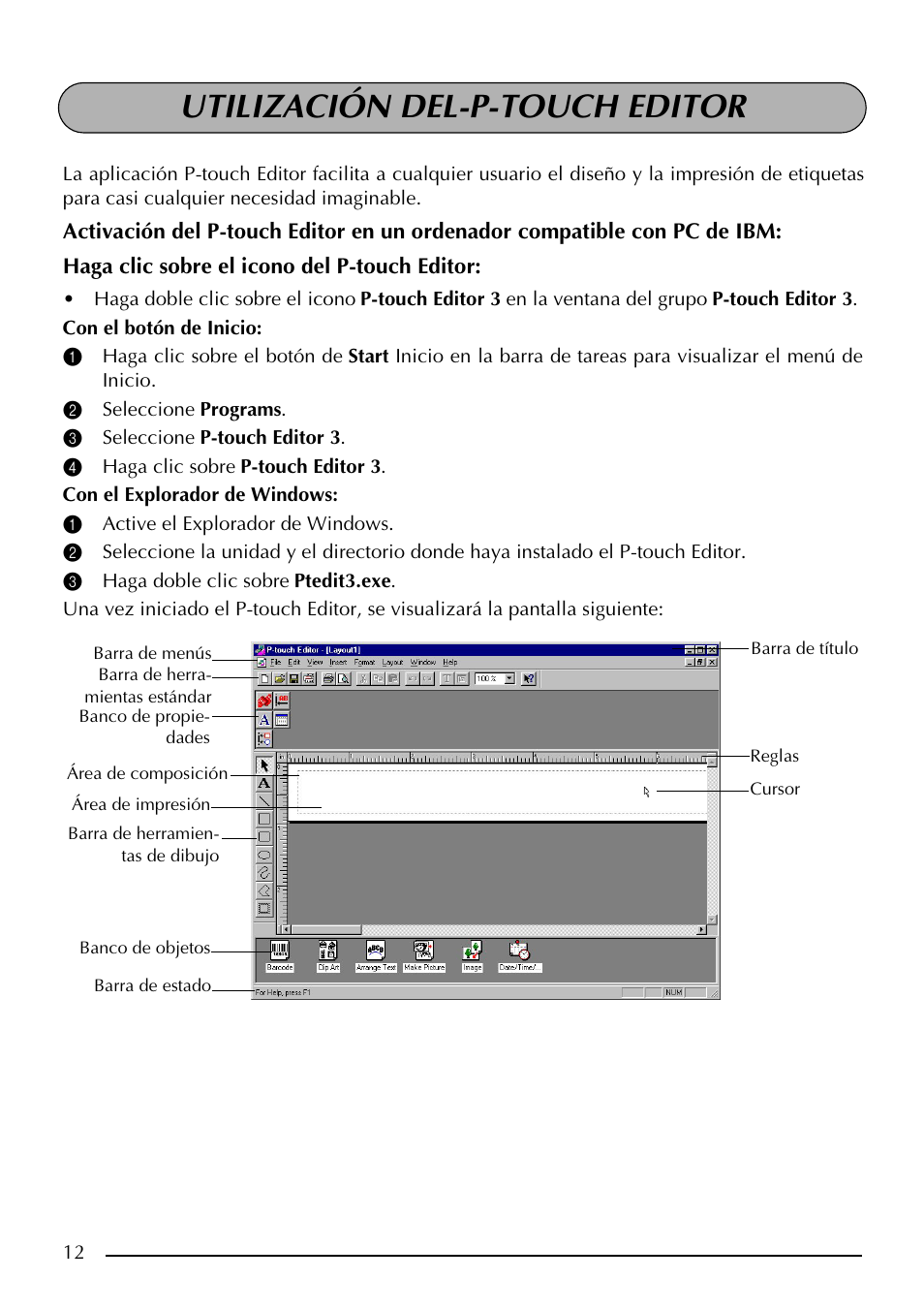 Utilización del-p-touch editor | Brother PT-2410 User Manual | Page 144 / 202