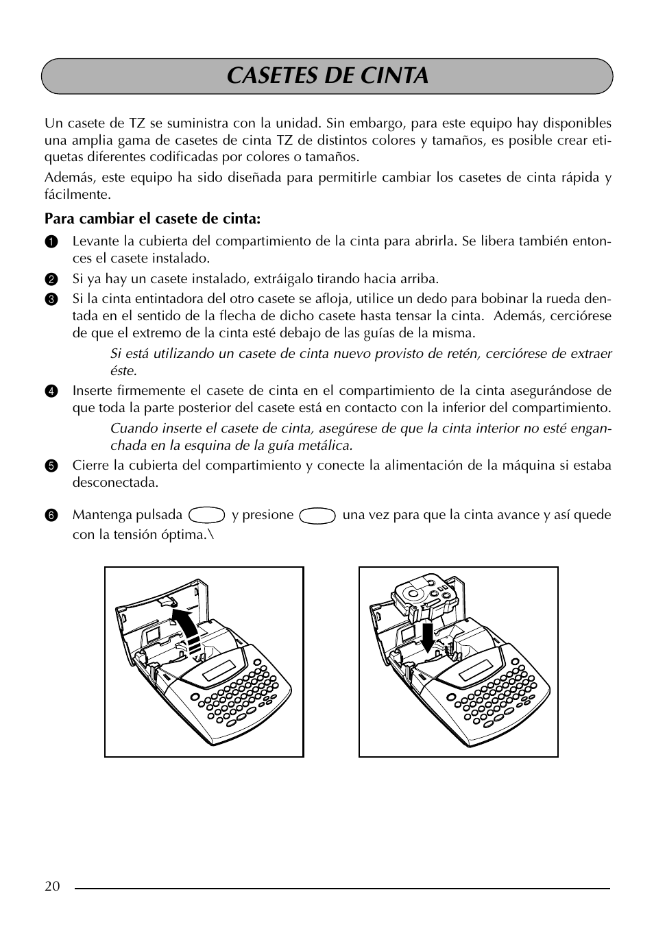 Casetes de cinta | Brother PT-2410 User Manual | Page 152 / 202