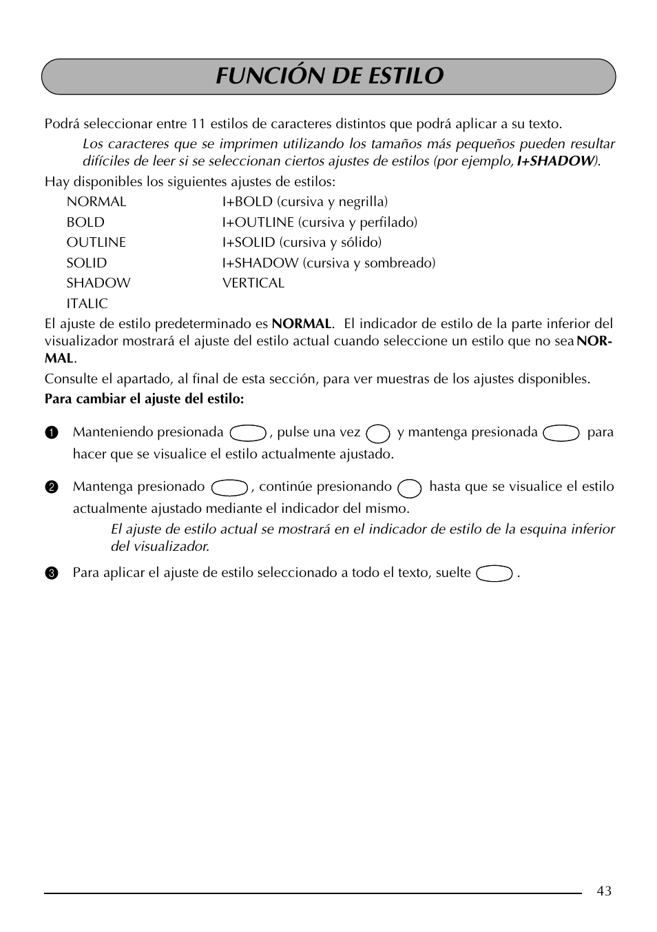 Función de estilo | Brother PT-2410 User Manual | Page 175 / 202