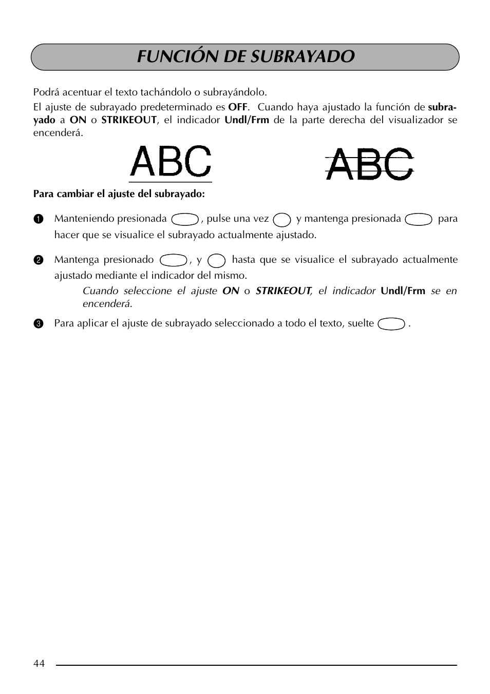 Función de subrayado | Brother PT-2410 User Manual | Page 176 / 202