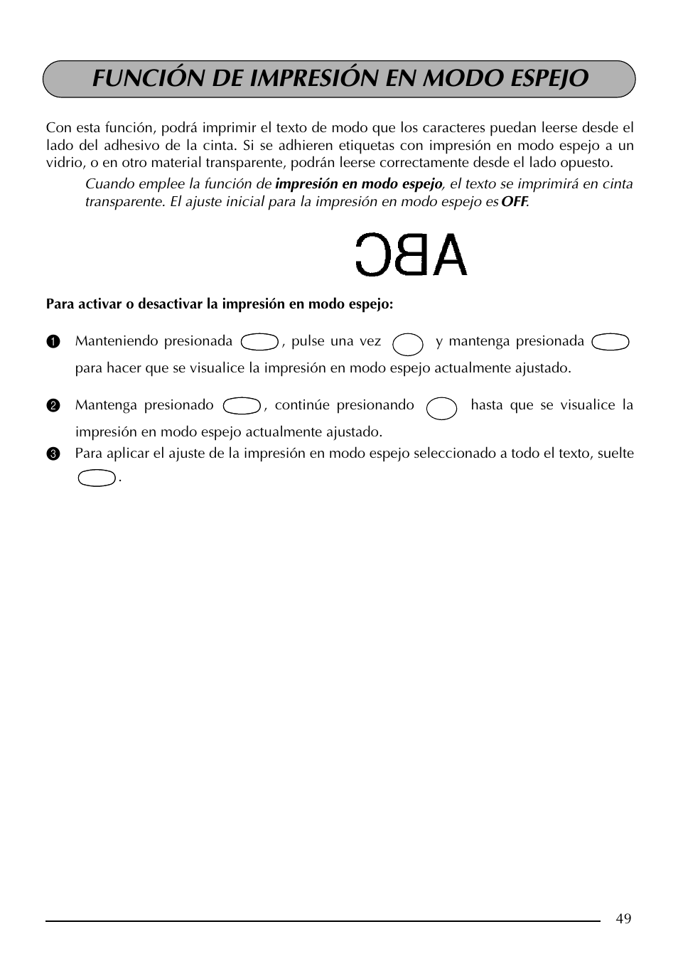 Función de impresión en modo espejo | Brother PT-2410 User Manual | Page 181 / 202