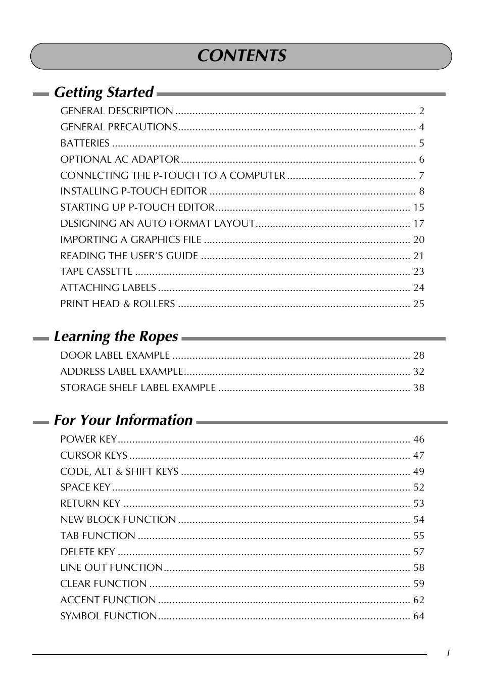 Brother PT-2410 User Manual | Page 3 / 202