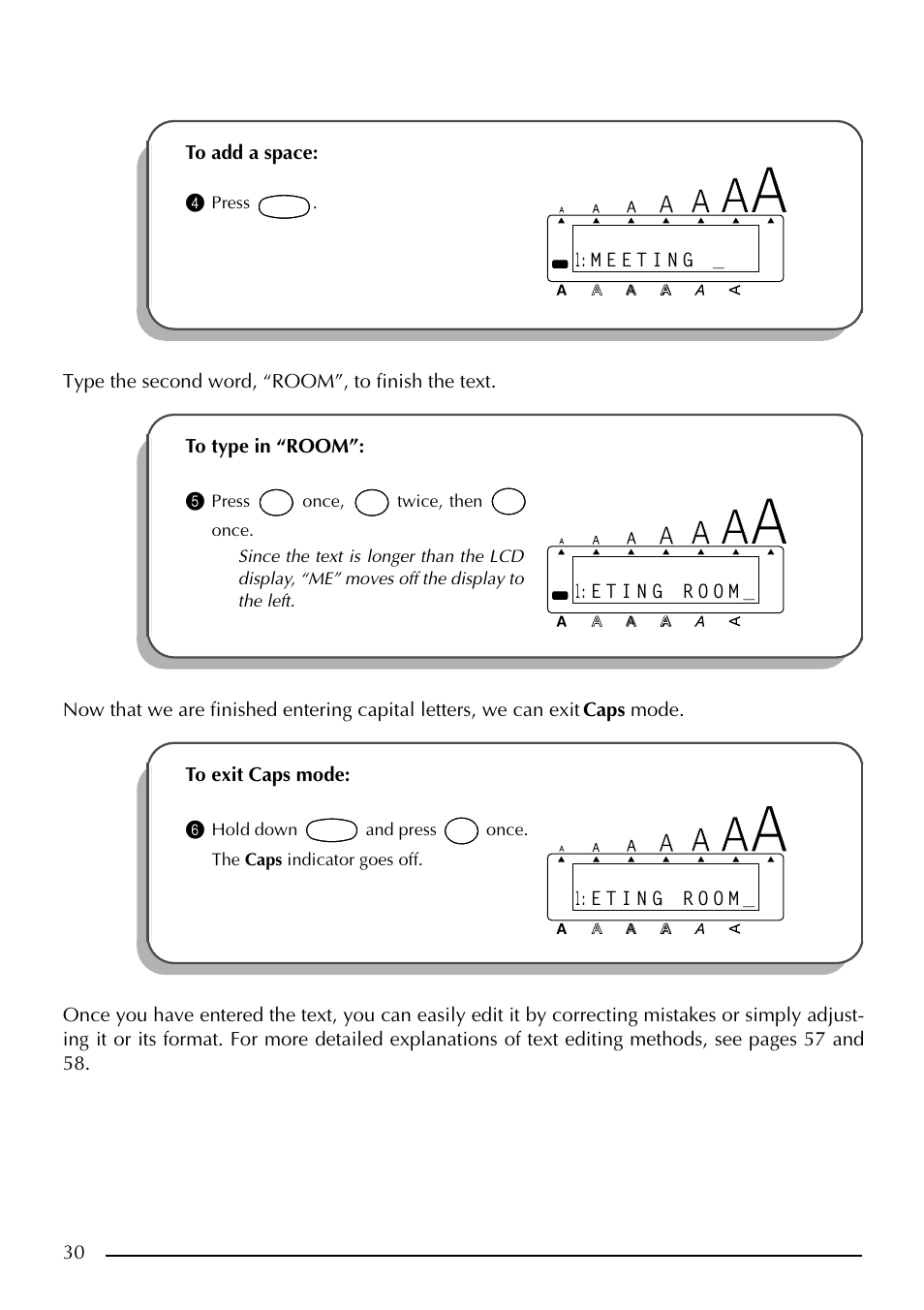 Press | Brother PT-2410 User Manual | Page 34 / 202