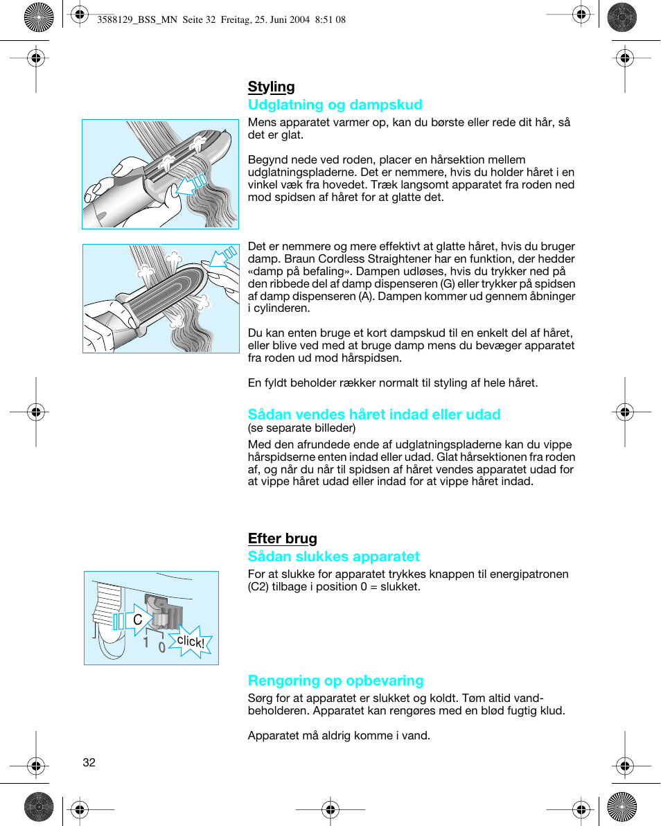 Braun BSS Cordless Straightener User Manual | Page 30 / 51