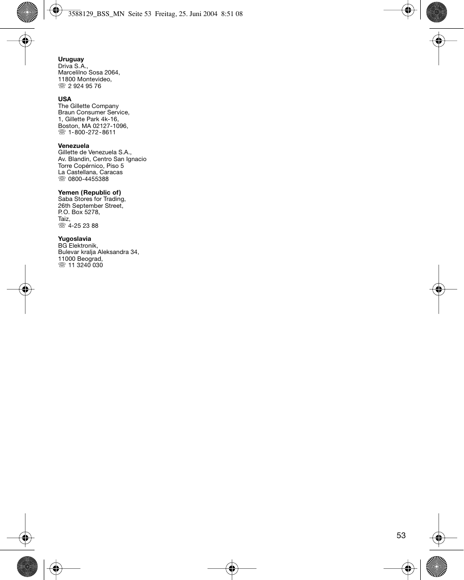 Braun BSS Cordless Straightener User Manual | Page 51 / 51