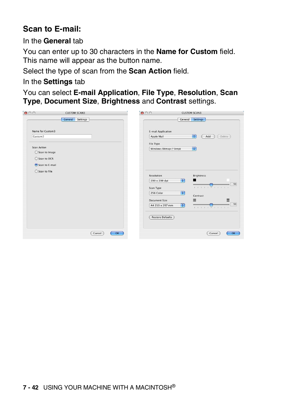 Scan to e-mail, Scan to e-mail: -42 | Brother DCP-8040 User Manual | Page 156 / 178